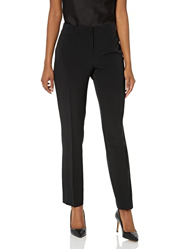 Le Suit Women's Mini Check One Button With Flap Pockets Jacket With Combo And Slim Pant, Twilight Blue/Black, 4 #TOP2