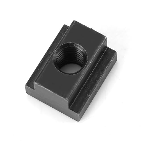 5pcs T-Slot Nuts Black Oxide Finish T-Slot Nuts Tapped Through M8/M10 Threads Fit into T-slots in Machine Tool Tables(M8)