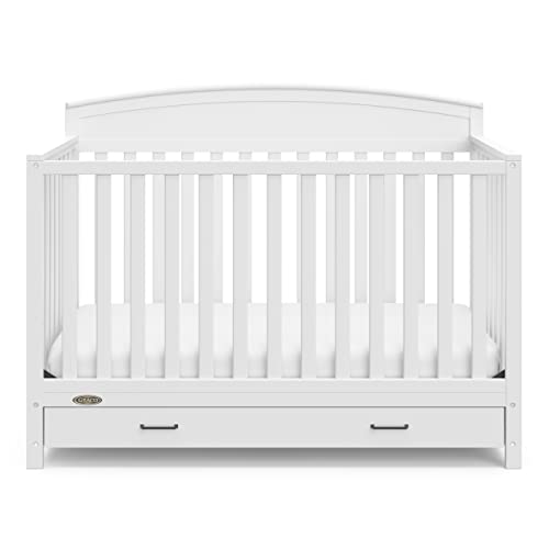 Graco Benton 5-in-1 Convertible Crib with Drawer, White - image 7