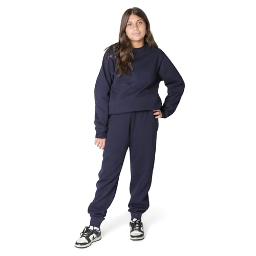 EVERYDAY KIDS Girls’ Cotton Fleece Sweatpants; Girls’ Activewear Jogger Pants - Soft and Breathable Cotton/Poly Blend2