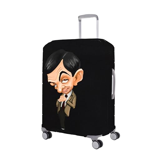 Image of WanderWraps Spendex Polyester Protective Luggage Cover | Hard Luggage Trolley Bag Cover | Washable | Dust Proof | Stretchable | M - 24 inch | Mr Bean
