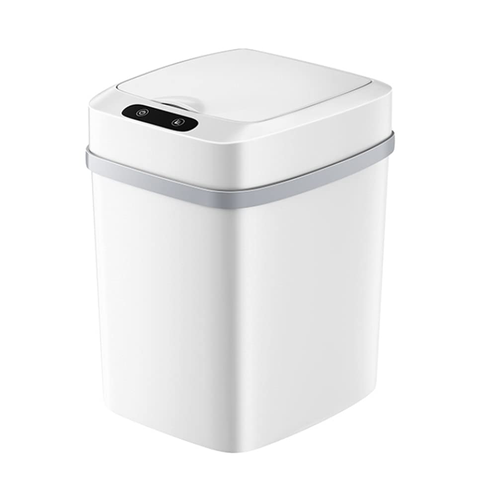 Smart Sensor Trash Can, Household Automatic with Cover Waterproof and Odor Proof 12L Capacity Mute Opening and Closing Bathroom Wastebasket