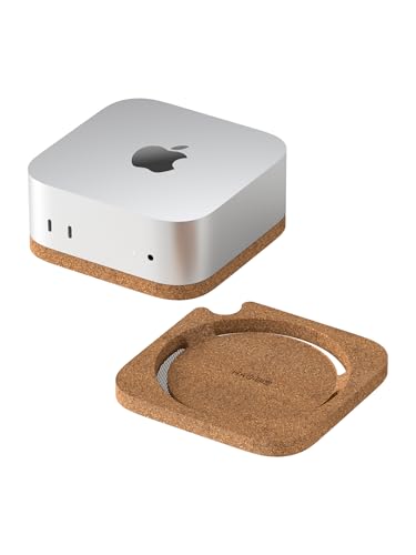 Support Mac mini M4 de refroidissement passif anti-poussière en liège