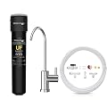 Waterdrop 15UB-UF 0.01 ?m Ultra Filtration Under Sink Water Filter System and Waterdrop KITB 1/4" Water Line Connection Kit, Connect it to Fridge/Ice Maker