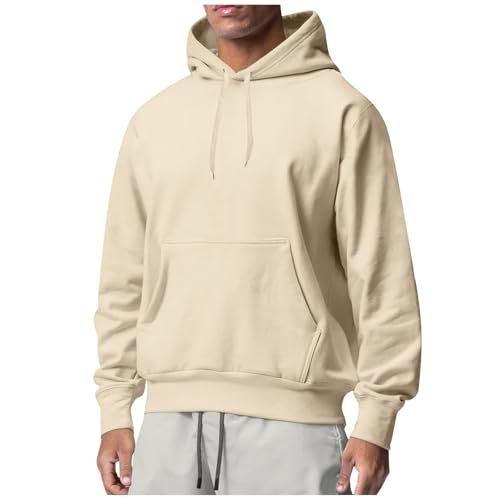Ymosrh Men's Casual Hoodies Long Sleeve Solid Color Sports Gym Training Hooded Sweatshirts with Pocket, S-3XL3
