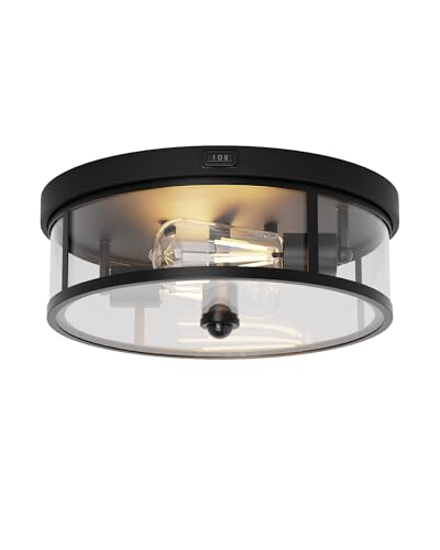 Craftersmark Outdoor Flush Mount Ceiling Light - 12.5in Motion Sensor