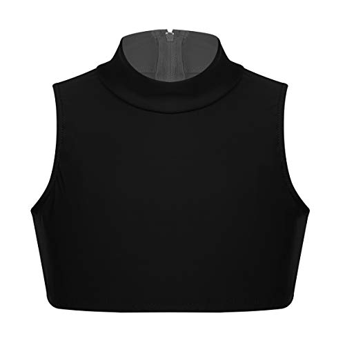 ACSUSS Kids Big Girls Mock High Neck Tank Crop Tops Ballet Gymnastics Dance