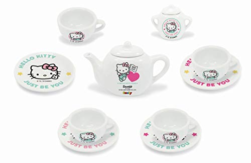 Smoby- Hello Kitty-Dinette en Porcelaine, 310596, Blanc