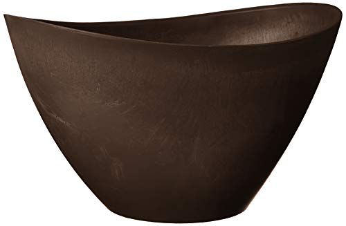PSW Pot Collection Curved Planter Pot for Indoor and Outdoor Plants and Gardens, 16-inch, Chocolate -  Arcadia Garden Products, YB41C