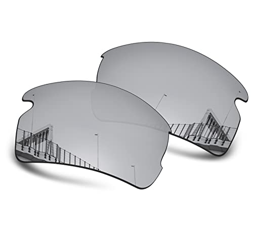 Image of Well-aimed Replacement Lenses Compatible with Oakley Flak 2.0 | Flak 2.0 XL Sunglasses - Silver Iridium Polarized