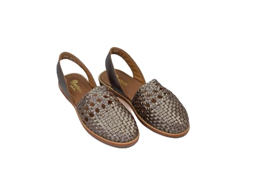 Image of Macarena Collection Women's Leather Huarache Sandals, Closed Toe Woven