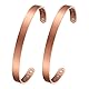 MagEnergy Kupfer-Armband für Männer und Frauen 99,9% reines Kupfer Armreif 6,8 einstellbar mit 8 Magneten (Kupfer 2)