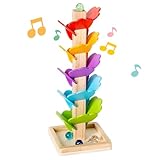 Éléments sonores interactifs : la fonction d'arbre sonore Montessori ajoute une dimension auditive au jouet, le rendant plus attrayant et éducatif à mesure que les enfants apprennent les causes et les effets grâce aux tonalités musicales produites par la course de la balle.