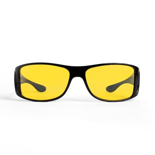 TrueDark by Dave Asprey | Daylights Fitovers | Blue Light Glasses for Women & Men, Yellow Lenses Block 75% of Blue Light for Heavy Daytime Screen Use