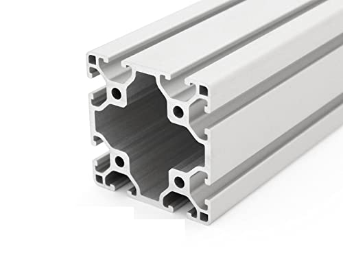Profilo In Alluminio 20x60 Mm | Tipo I, Scanalatura 5, Leggero, Argento Anodizzato, Lunghezza 1840 Mm Per Costruzioni E Fai-Da-Te