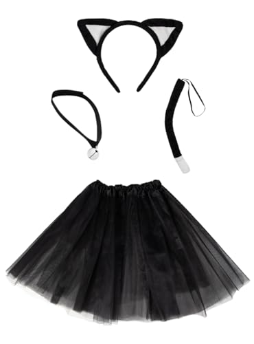 Funidelia | Kit déguisement accessoires chat pour femme Animaux, Petit chat, Kitten - Déguisement pour Adultes et accessoires pour Halloween, carnaval et...