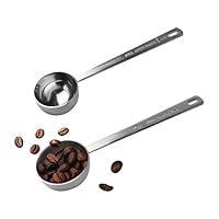 Kaffeelöffel Edelstahl Mit Tamper - 2-in-1 Messlöffel Für Gemahlenen Kaffee