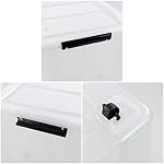 Bringer 70 Qt Clear Latching Plastic Storage Containers with Lids, 4-Pack - Image 4