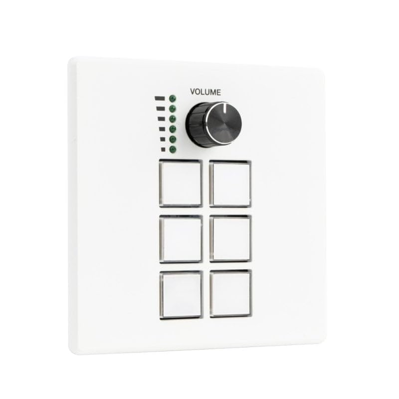 LINDY Clavier de contrôle, 6 touches et cadran – AV programmable et interface de contrôle de pièce