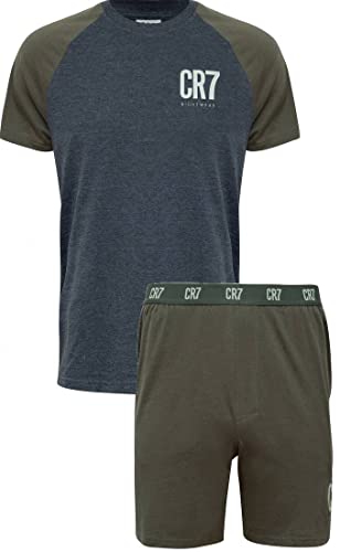 CR7 Cristiano Ronaldo Kurzarm-Pyjama-Set für Herren, Mehrfarbig, XXL