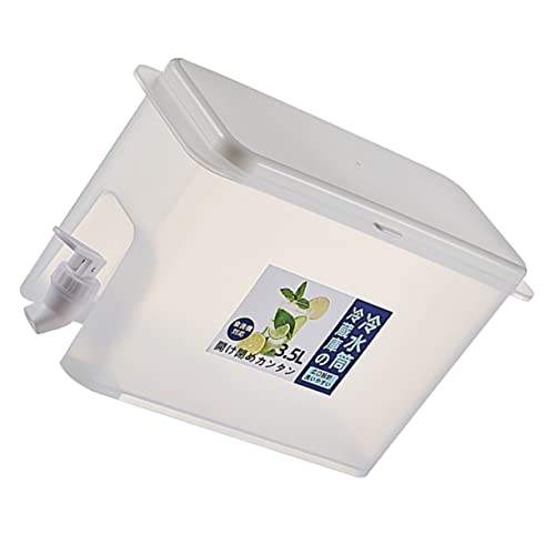 Ipetboom Dispensador de Bebida Transparente para Frigorífico con Grifo Jarra de Plástico para Agua Fría para Uso Doméstico y Fiestas