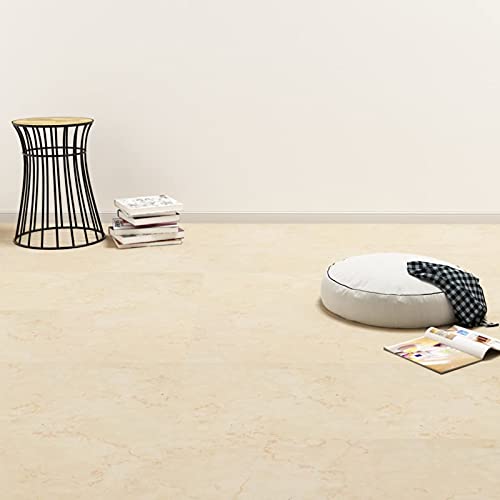 Gecheer 20 st. PVC-plattor självhäftande, vinylkakel golvbeläggning, vinylgolv, laminatplankor, golv laminatgolv, 30,5 x 30,5 cm 1,86 m² beige