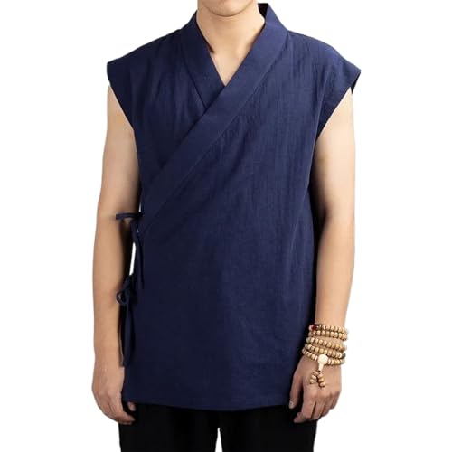 Hanfu homme sans manches en lin : l'art ancestral du vêtement traditionnel chinois