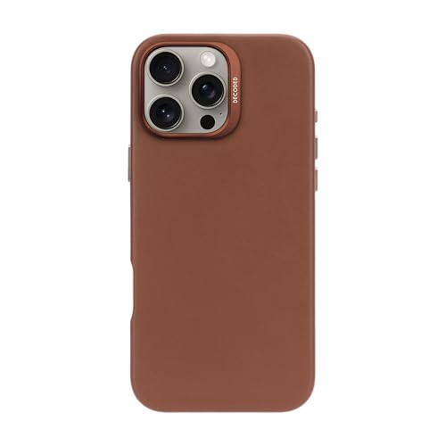 Decoded cover posteriore pelle iPhone 16 Pro Max Tan