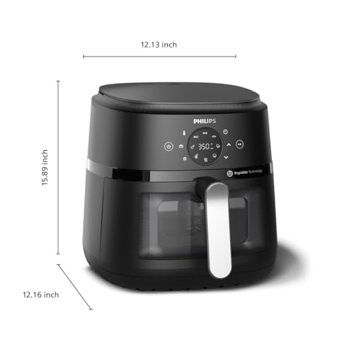 Image of Philips Air Fryer 2000 Series - 13-in-1 Functions, 6.6 Liter, Compact Design with Kitchen Window, Black, (NA231 /00)