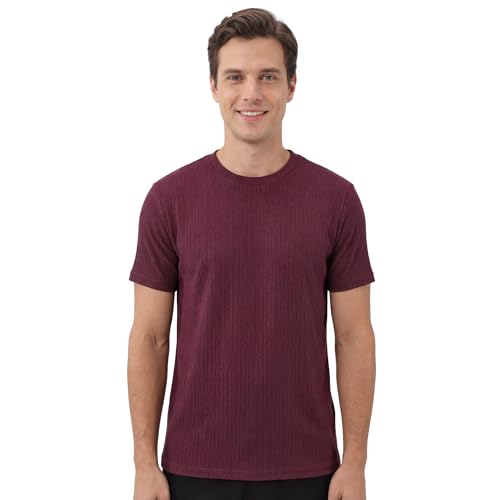Image of Poly Cotton Frill Round Neck T-Shirt for Men | |