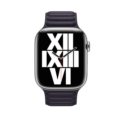Image of Apple Watch Band - Leather Link (45mm) - Ink - S /M