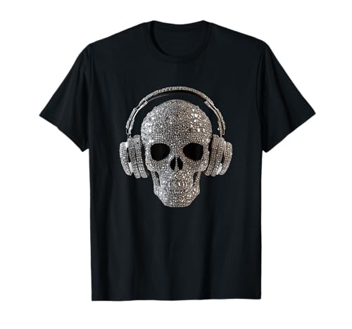 Bling Skull con auriculares - DJ Music Lover Camiseta