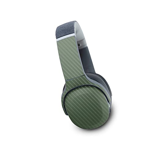 Image of MightySkins Carbon Fiber Skin Compatible with Skullcandy Crusher Evo Wireless - Solid Olive | Protective, Durable Textured Carbon Fiber Finish | Easy to Apply | Made in The USA
