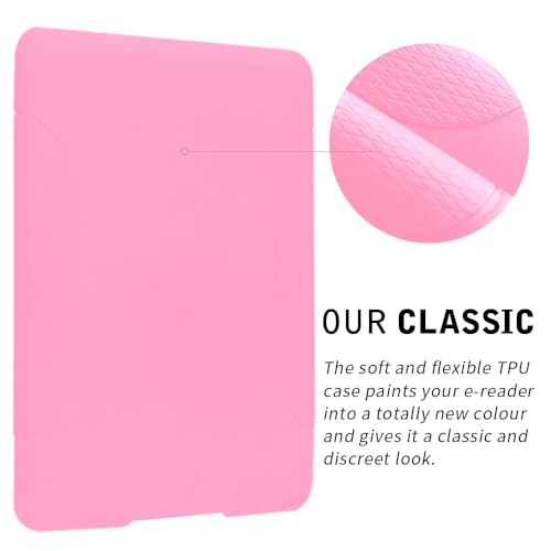Image of Case for All-New Kindle Paperwhite (12th Generation, 2024 Release) - Slim Fit TPU Gel Protective Cover Case for All-New Kindle Paperwhite E-Reader 7 inch (Pink)