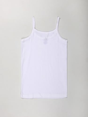 Image of KiddoPanti Girls 100% Cotton Rib Solid Camisole Tank Top Pack of 3