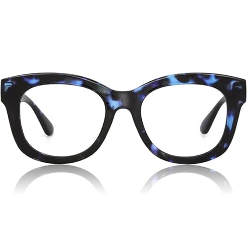 Image of JiSoo Oversized Reading Glasses for Women Men, Stylish Designer Readers Women with Large Frame