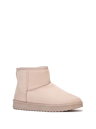 La Modeuse - Boots en suédine et Fausse Fourrure à Semelle antidérapante