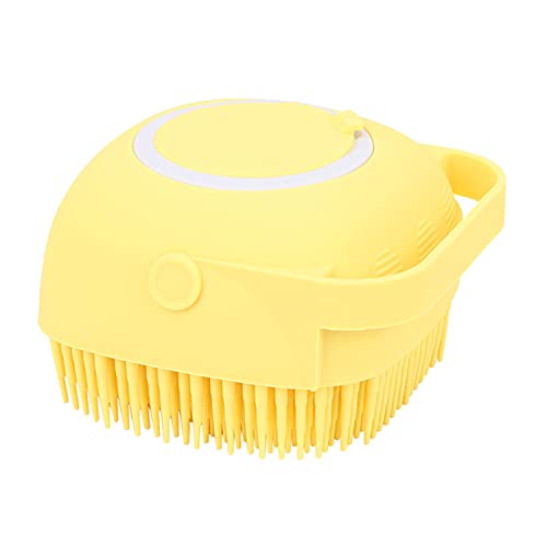 Escova de banho corporal com dispensador de xampu para mulheres. Cerdas de silicone macio, escova de massagem corporal para massagem