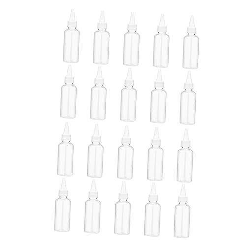 HOLIDYOYO 20pcs Pointed Bottle Seasoning Tip Bottle Clear Condiment Squeeze Bottle Pointed Cap Bottle Hair Color Bottle Pigment Dispenser Bottle Portable Squeeze Bottles White The Pet