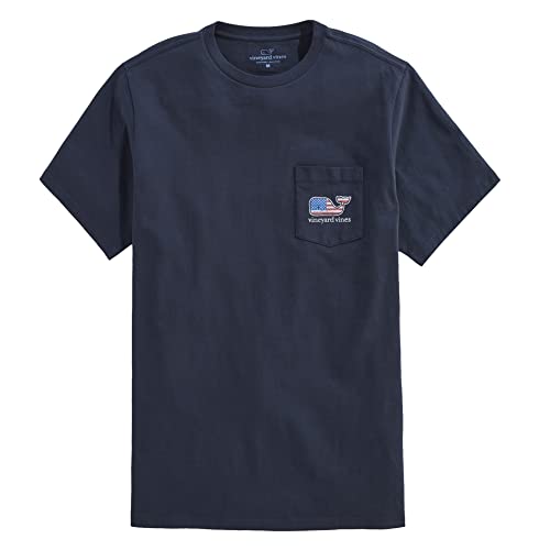 vineyard vines Men's Flag Whale Short Sleeve Pocket Tee2