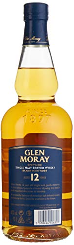 Glen Moray 12 Jahre | Schottischer Single Malt Whisky aus der Speyside | mit Geschenkverpackung | 1 x 0,7 l