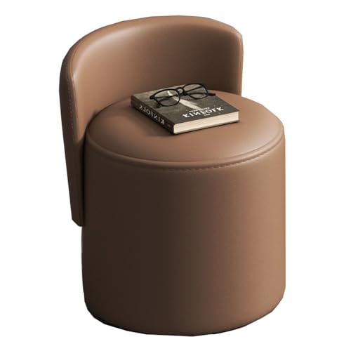 Repose-pieds en cuir PU marron pour canapé et salon chic