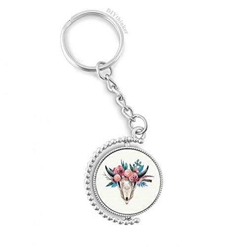 Porte-clé rose osseuse mouton multicolore, idée cadeau art
