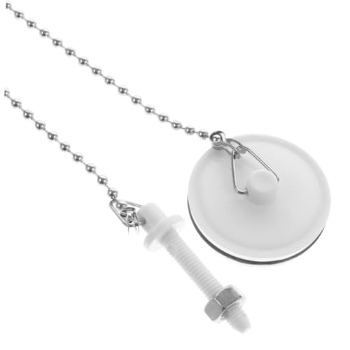 HOLIDYOYO Tapón de Baño con Cadena de Inoxidable Tapón para Fregadero y Bañera Práctica para Drenajes de Baño y Cocina Compatible con Varios