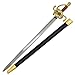 Medieval Warrior Handmade Golden Swept Hilt Rapier Sword Full Tang Black Leather Sheath