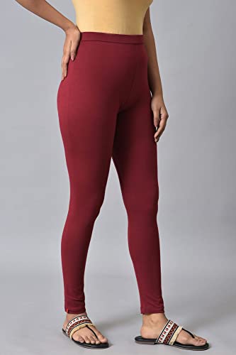 Image of W for Woman Women's Regular Fit High Rise Coral Cotton Jersey Tights