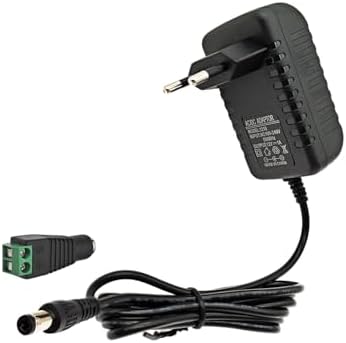 JZK 12V 1A Fuente de alimentación, AC 100-240 V a DC 12 V 1000mA Cargador de Repuesto, Adaptador de Fuente de alimentación para Tiras de Luces LED 3528/5050