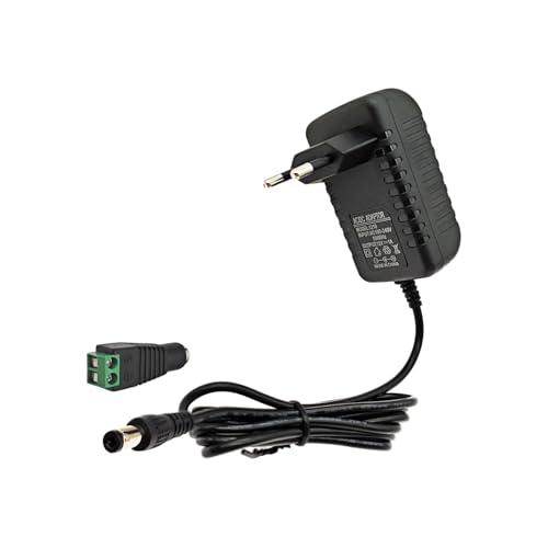 JZK 12V 1A Fuente de alimentación, AC 100-240 V a DC 12 V 1000mA Cargador de Repuesto, Adaptador de Fuente de alimentación para Tiras de Luces LED 3528/5050