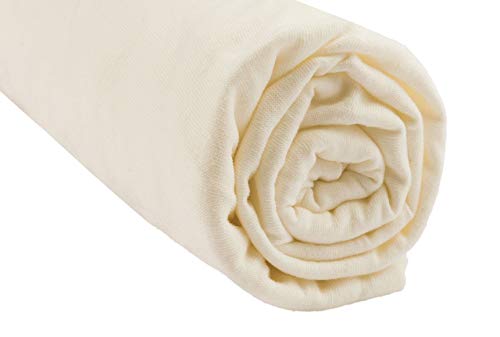 Drap Housse 90x140 cm 100% Coton Bio Lit Évolutif Enfant | Écru Naturel | Doux & Agreable| Extensible & Respirant | Sommeil sain | Marque Easy Dort |...