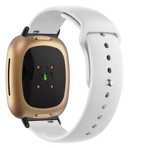 Image of YODI Watch Band Compatible with Fitbit Versa 4 / Fit bit Versa 3 / Fitbit Sense /Sense 2 Band, Soft Replacement Silicone Wristband for Women Flexible Waterproof Sport Watch Strap for Men Large